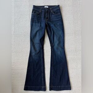 Anthropologie ASKK NY Dark Indigo Flare Jeans sz 27 Long
